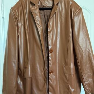 PrettyLittleThing TanMidi Oversized Blazer/ Coat